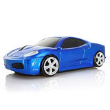Car Mouse Wireless Computer Office Ergonomic Mice For Notebook Laptop Windows 1600Dpi 2.4Ghz Blue Light