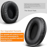 Replacement Earpads For Sony Mdr-7506 Mdr-V6 Mdr-V7 Mdr-Cd900St Monitor Headphones, Ear Pads Cushions With Softer Protein Leather, High-Density Foam - Black