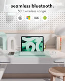 Bluetooth Keyboard For Tablet | Wireless Keyboard For Ipad Mini/Air/Mini, Iphone (Multi-Device, Built-In Stand, Rechargeable) Easy To Use And Cute Portable - Mint Green