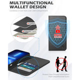 SHIELDON Case for iPhone 13 Pro Max 5G, Genuine Leather Wallet Case Magnetic Folio Shockproof Cover Kickstand RFID Credit Card Holder Compatible with iPhone 13 Pro Max 5G (6.7" 2021 Release) - Black