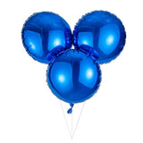 18" Blue Round Shaped Foil Balloons Mylar Helium Balloons For Birthday Party Wedding Baby Shower Decorations, Pack Of 20