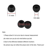 Silicone Small Replacement Earbud Tips Eartips For In-Ear Headphones Rubber Tips Earbuds Cap 10 Pairs (Black)