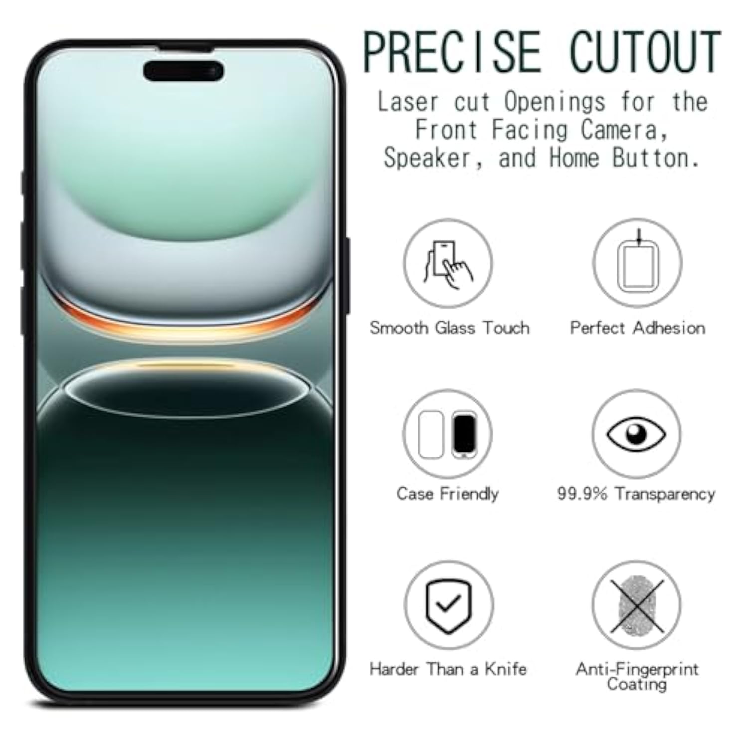 2 Pack Screen Protector For Iphone 14 Pro Max 6.7-Inch Tempered Glass Film, 9H Hardness, Anti Scratch, Bubble Free, Case Friendly, Easy To Install