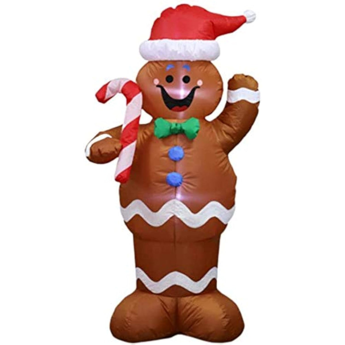 5Ft Christmas Inflatable Gingerbread Man Decor Yard Indoor/Outdoor Inflatable Decoration For Christmas Party Porch/Yard/
