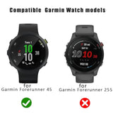 4 Pack Anti-Scratch Film For Garmin Forerunner 55 Screen Protector, Full Protective 9H Hardness Tempered Glass Case Fit For Garmin Forerunner 55 45 45S Smartwatch