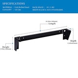 1U Vertical Wall Mount Rack - Heavy Duty 125lbs Capacity Vertical Mounting Bracket