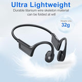 Bone Conduction Headphones, Bluetooth 6.0 Open Ear Headphones with HD Mic, 10Hrs Playtime Wireless Sports Earphones, IP67 Waterproof Headset for