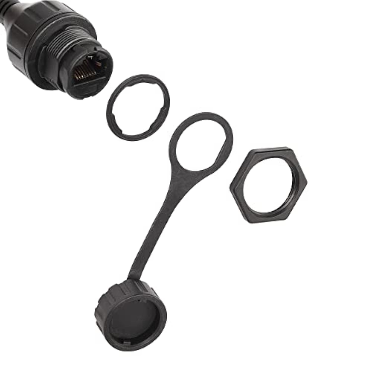 30Cm Rj45 8P8C Male To Female Cat5E Ethernet Internet Wall Panel Mount Ip67 Wa