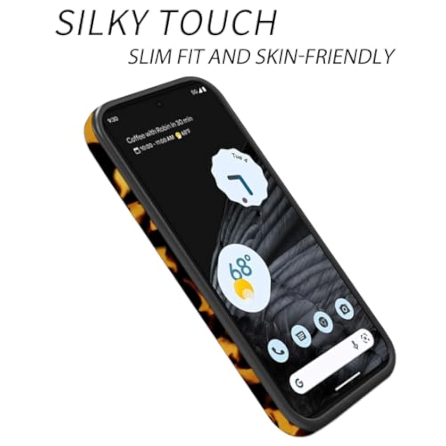 Tortoise Shell Google Pixel 8 Pro Case with Premium Quality Hard PC Back and Soft TPU Material