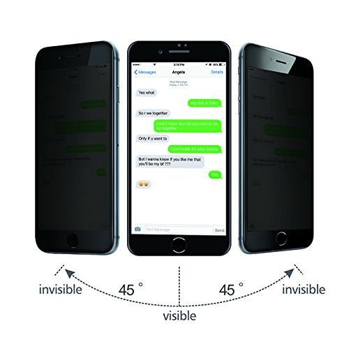 Privacy Screen Protector for iPhone 8 Plus 7 Plus, Anti Spy 9H Tempered Glass, Edge to Edge Full Cover Screen Protector Film [Anti-Fingerprint] [Full