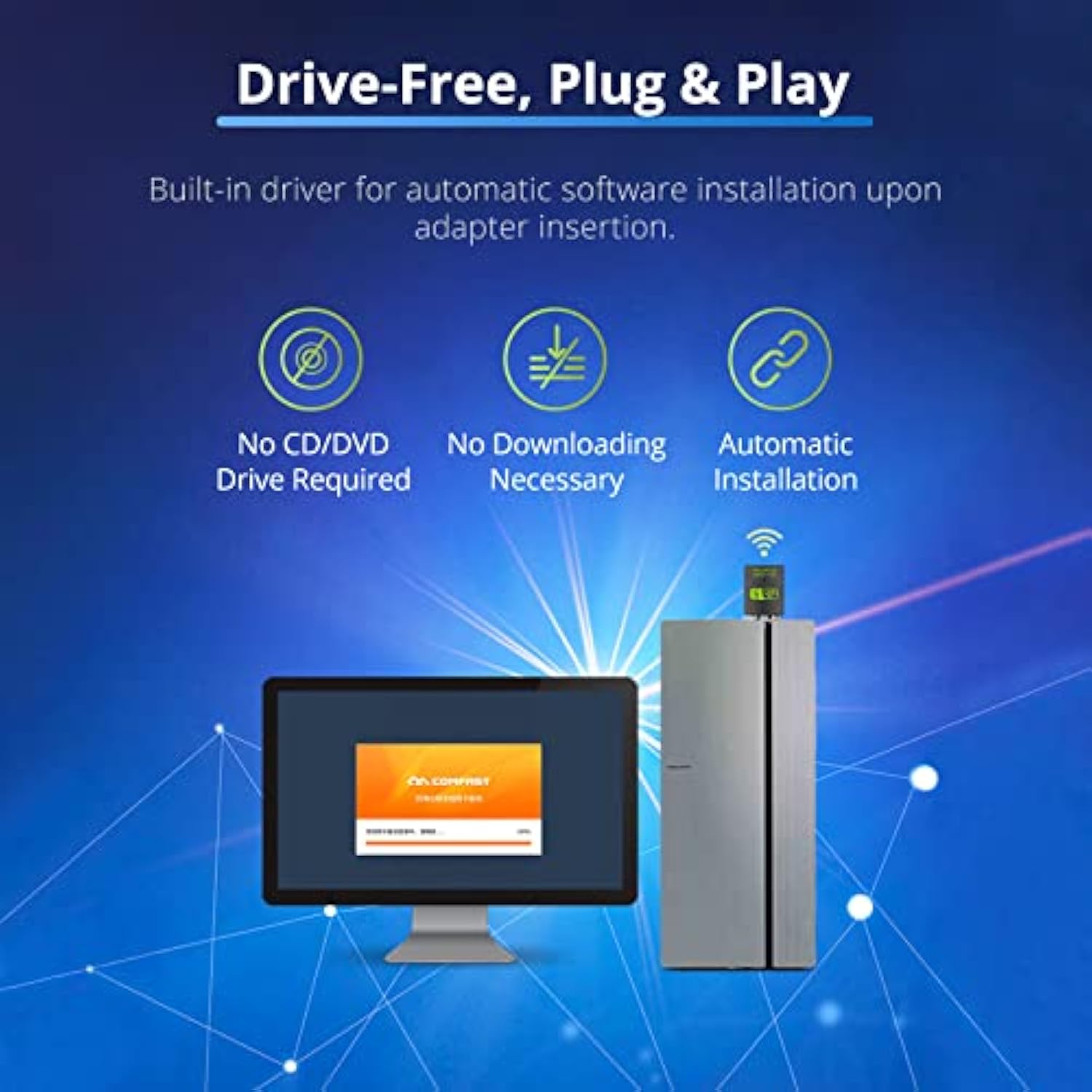 Usb Wifi Bluetooth Adapter, 600Mbps Dual Band 2.4/5Ghz Wireless Network Card,