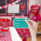 Valentine Games Sign-Guss How Many Game, Valentine'S Decorations, Valentine Party Games, 1 Sign And 50 Cards?94E?