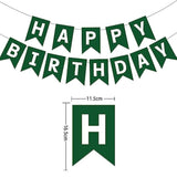 Green Happy Birthday Banner, Birthday Party Supplies for Boys & Girls