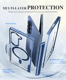 for Galaxy Z Fold 7 Case, Compatible with Magsafe, Built-in Screen Protector & Hinge Protection, Clear Plating Design Full-Body Slim Shockproof