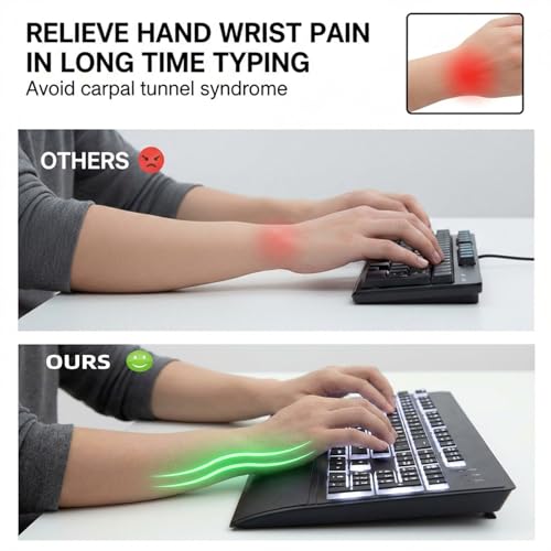 Large Print Keyboard For Seniors,Visually Impaired-High Contrast Black Keys,White Backlit With Cover,Wired Usb 104 Full Size-Easy To Read Big Letters For Macular Degeneration Low Vision (No Glare)