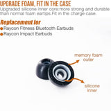 2 Layers Memory Foam Eartips Replacement For Raycon Impact/Fitness Bluetooth Earbuds Earpad * Upgrade