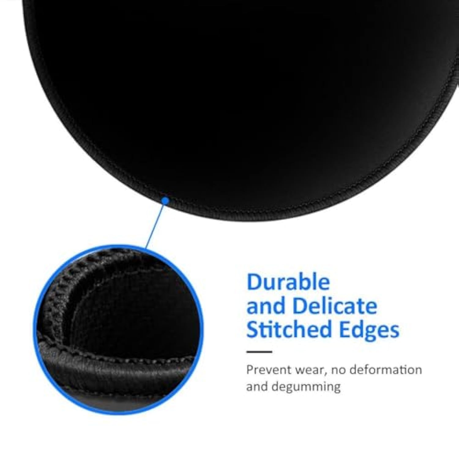 Custom Round Mouse Pad Design Your Own Photo Text Logo Personalized Mousepad Office Mouse Mat Gaming Mouse Pads For Men Women 8", 1Pc, Blank Black