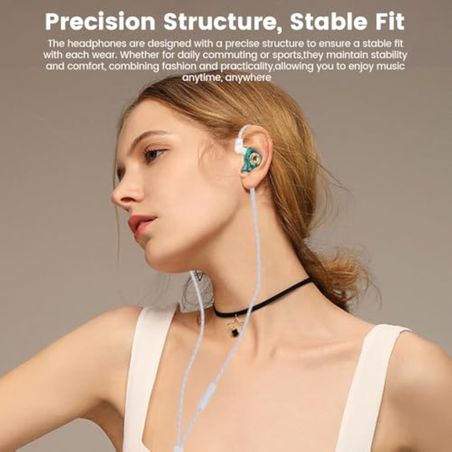 Qkz Ak6 Lucky In Ear Monitor, Hifi Wired Earbuds, Tunable Sound Wired Headphones Gaming Earbuds With 3-Level Adjusting Switch, Detachable Cable For Music Gaming Video Calling (Green)