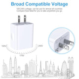 [2-Pack] For Samsung Fast Charging Block Usb C Power Adapter Android Block Brick 20W Type C Wall Plug Compatible Galaxy A36 A17 5G A26 A16 A56 Z Flip 7 S25 Fe Ultra A35 A15 S24,Iphone 16 Wal Lcharger