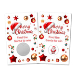 Merry Christmas Party Game Scratch Off, Find The Santa Easy To Play Silly Games, Fun Idea, Ice Breaker Activity. Raffle Cards, Set Of 40 Cards Made In Usa