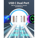 Iphone 16 Fast Car Charger,Car Charger For Iphone 15,60W Dual Usb C Fast Car Charger Adapter+20W Pd Usb-C Wall Charger Block+2Pack Usb C Cord For Iphone 16/16 Pro/16 Pro Max/15/15 Pro/15 Pro Max