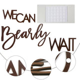 "We Can Bearly Wait" Teddy Bear Sign, Baby Shower & Gender Reveal Backdrop Banner