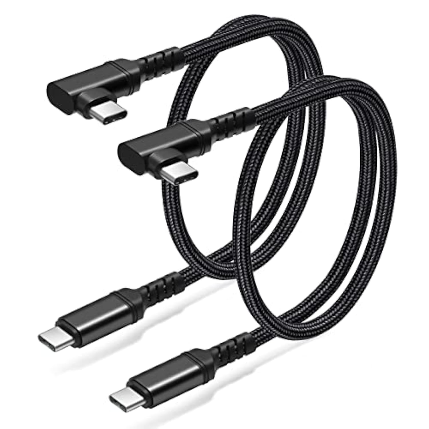 Short Usb C To Usb C Cable 1.5Ft, Right Angle 20Gbps Data Transfer 100W Fast C