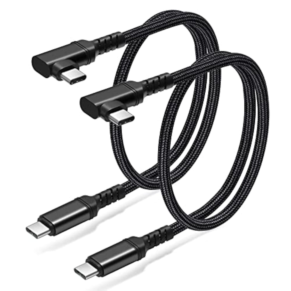 Short Usb C To Usb C Cable 1.5Ft, Right Angle 20Gbps Data Transfer 100W Fast C