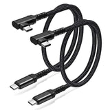 Short Usb C To Usb C Cable 1.5Ft, Right Angle 20Gbps Data Transfer 100W Fast C