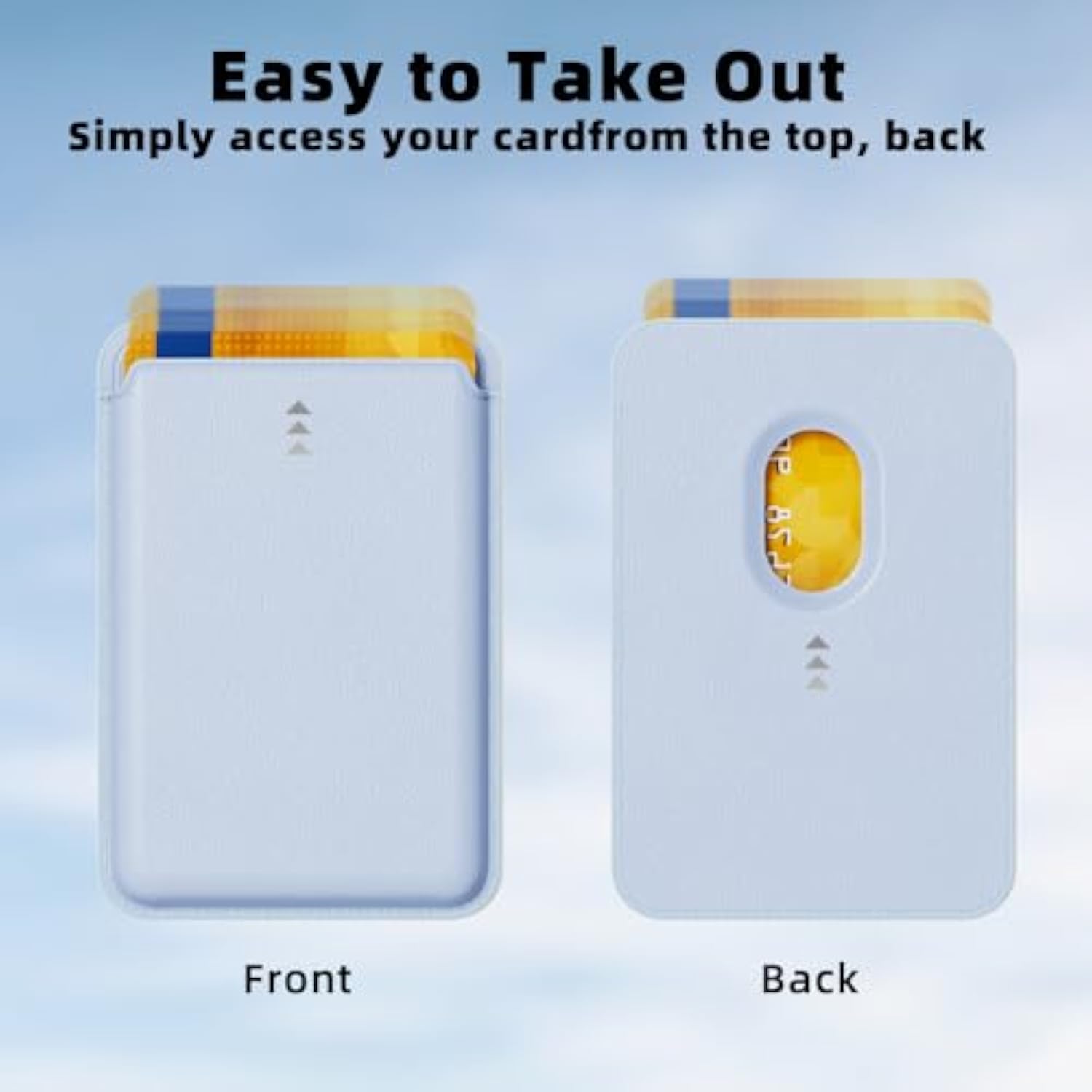 Leather Magnetic Phone Wallet RFID 3-Card Holder for iPhone 12-16 Purple