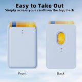Leather Magnetic Phone Wallet RFID 3-Card Holder for iPhone 12-16 Purple
