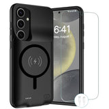 Wireless Charging Case For Galaxy S24, Upgraded 10000Mah Rechargeable Portable Charging Case Compatible With Galaxy S24 5G (6.2 Inch) With Carplay Extended Battery Pack Charger Power Case (Black)