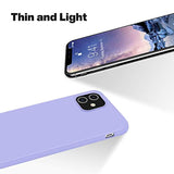 Compatible With 12 Case And 12 Pro Case 6.1 Inch(2020),[Silky And Soft Touch Series] Premium Soft Liquid Silicone Rubber Full-Body Protective Bumper Case (Light Purple)