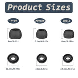 6 Pairs Replacement Eartips For Samsung Galaxy Buds Pro Headphones, Silicone Tips Earbuds Eartips Set, L/M/S Earplug Replacement Accessories (Black, With Pen)