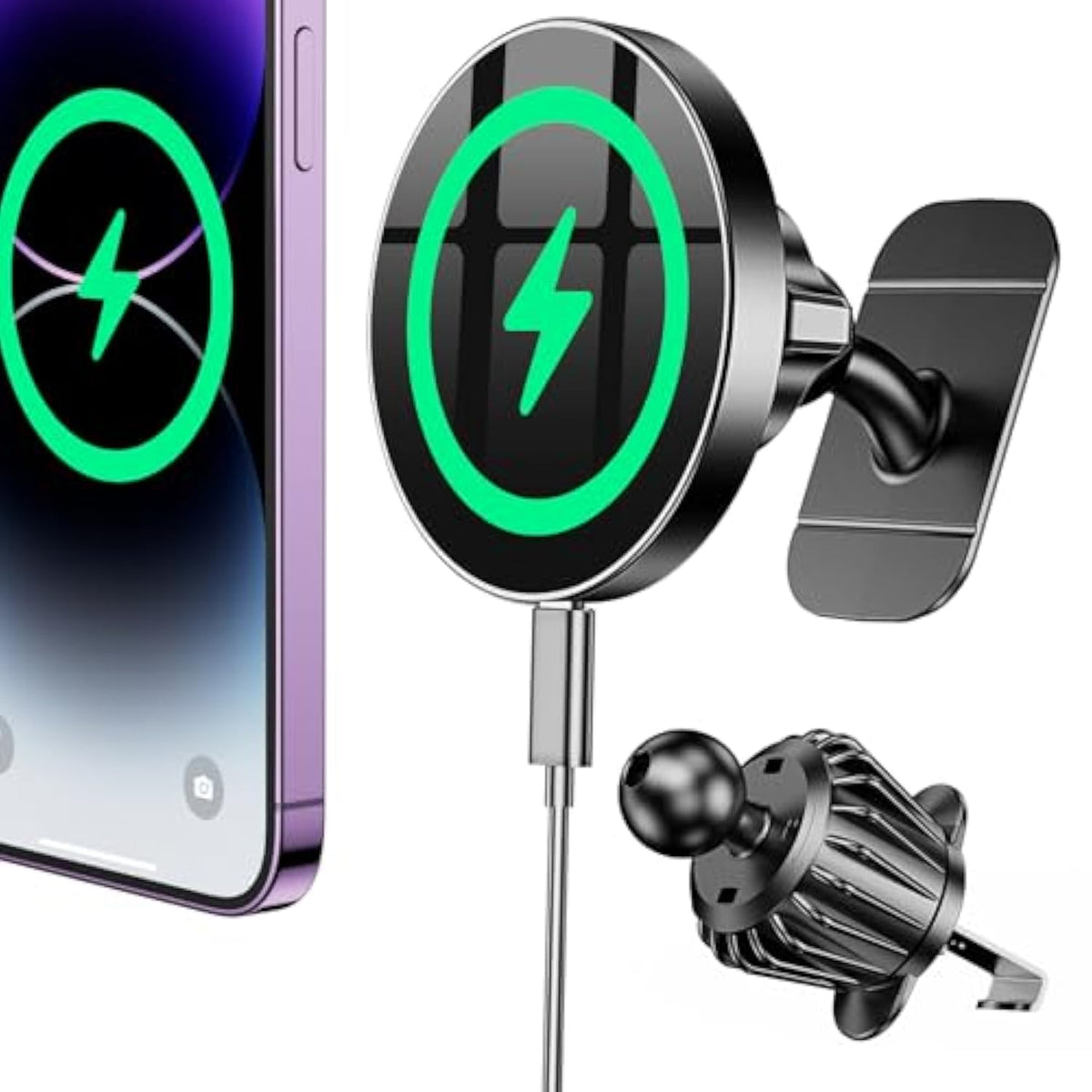 For Magsafe Car Mount Charger?100% Stable? 15W Magsafe Car Charger, Car Phone Holder Charger Mag Safe Car Accessories For Women Men Magnetic Wireless Car Charger Iphone 16 Pro Max 15 14 13 12