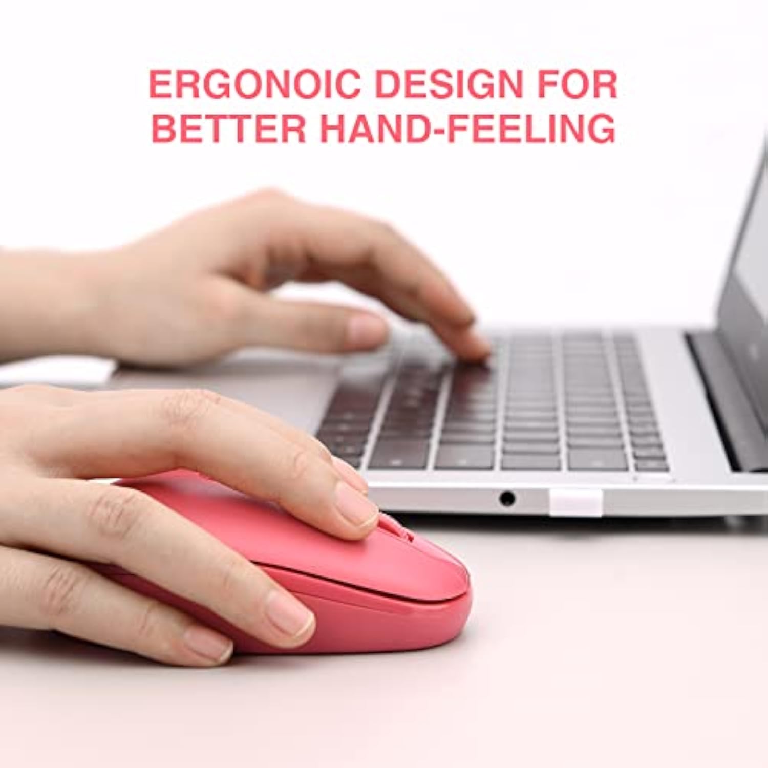 Wireless Mouse Rm700 2.4G Silent Mouse With 3200 Dpi,Computer Mouse With Usb N