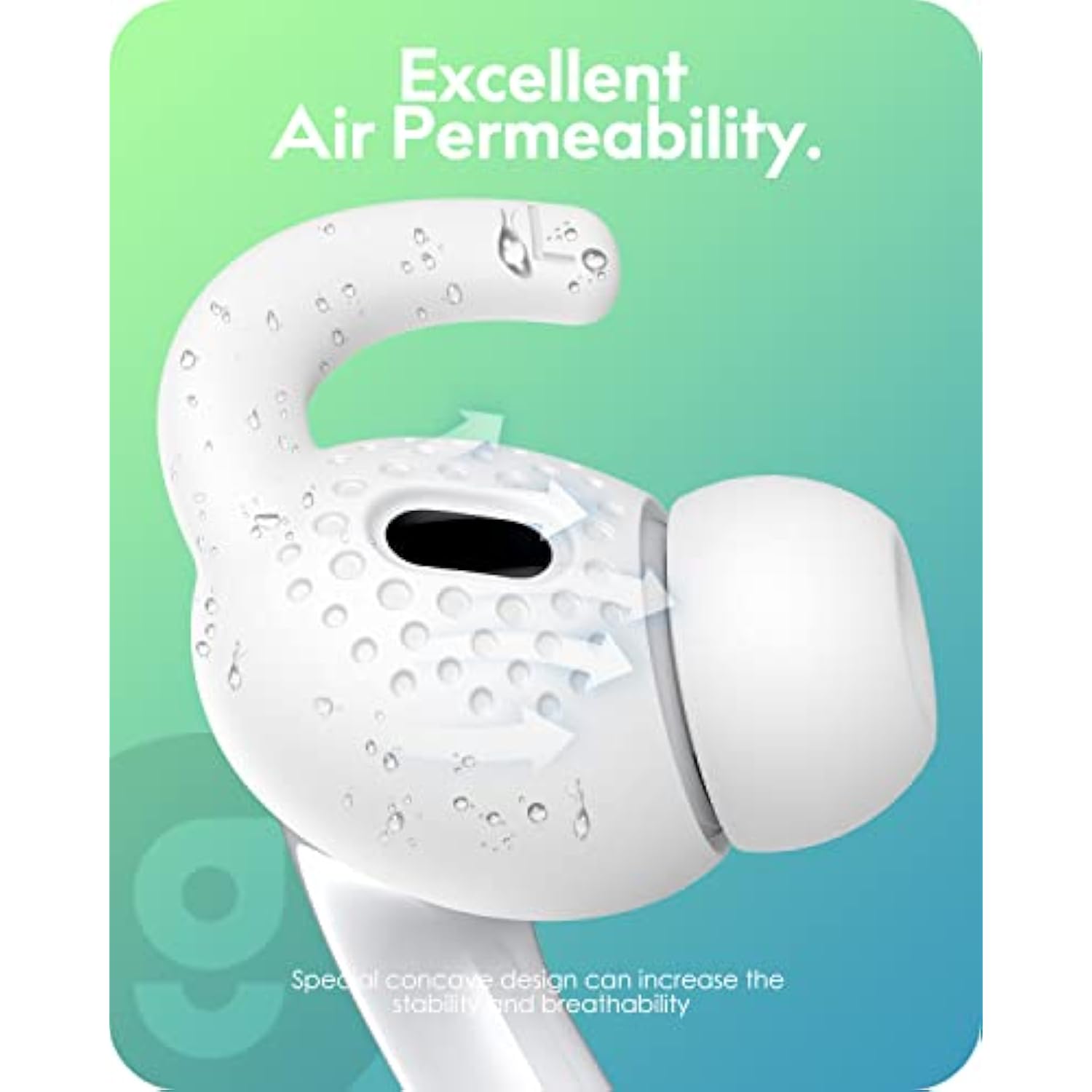 3 Pairs For Airpods Pro 2 Ear Hooks Covers [Added Storage Pouch] Anti-Slip Accessories Compatible With Apple Airpods Pro 2Nd Generation (White)