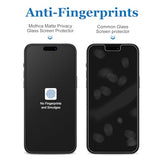 Matte Privacy Screen Protector for iPhone 15 Pro [6.1 inch] with Easy Installation Tool, Anti Spy Anti Glare Full Coverage Tempered Glass Film,
