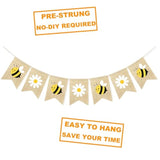 Bumble Bee Burlap Banner – Daisy Bunting Happy Bee Day Party Décor