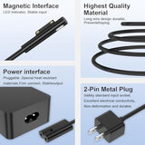 65W Surface Pro Charger Compatible With Surface Pro 9 8 3 7 6 5 4 X Microsoft
