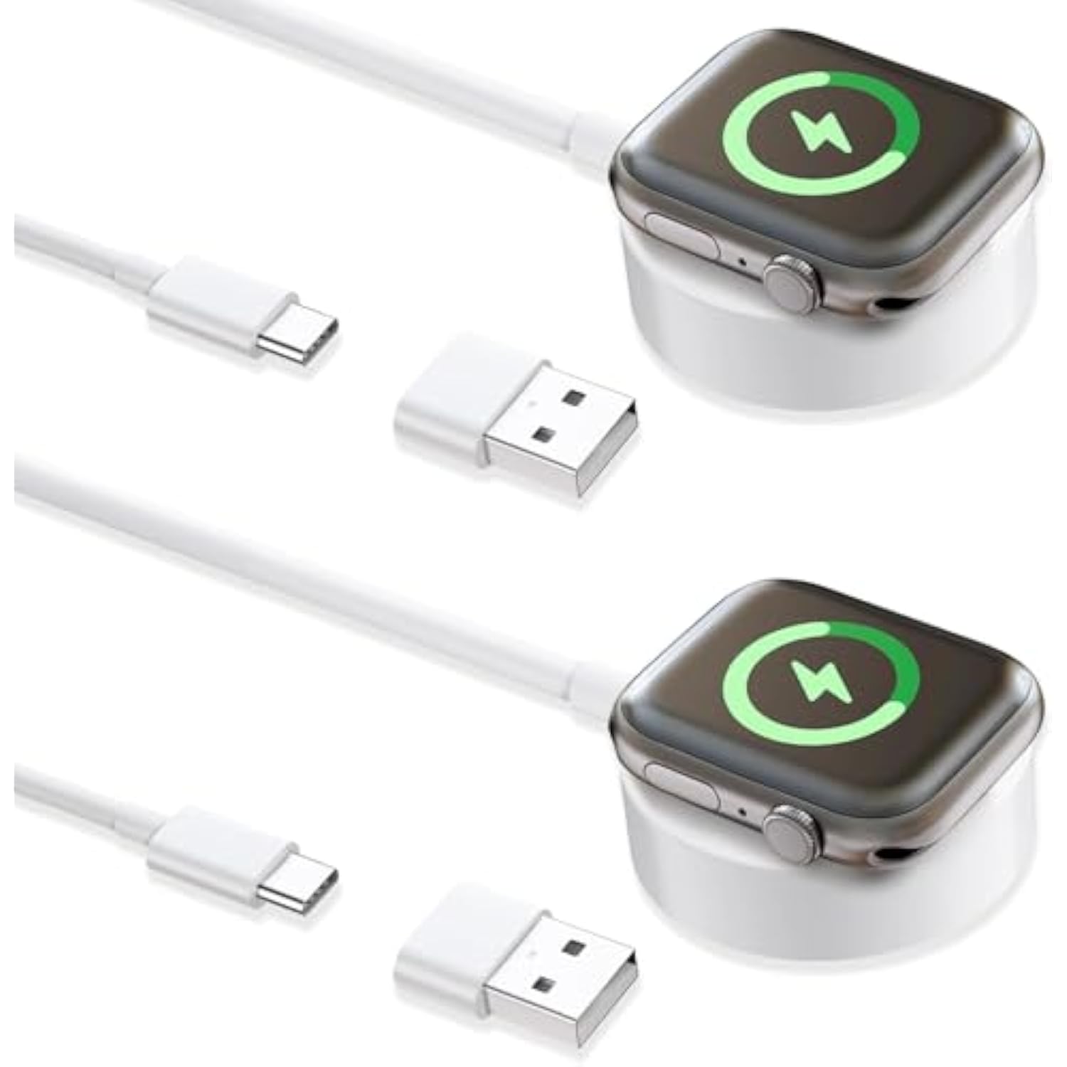 2-Pack For A-Pple Watch Charger Usb C, 6Ft Iwatch Charger Fast Charging Magnetic Wireless A-Pple Watch Cable Charging Cord For Iwatch Series 9/8/7/6/5/4/3/Se/Ultra/Ultra 2