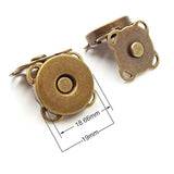 Wafjmaf 10 Sets Bronze Sew In Magnetic Bag Clasps Button Snaps Tone Pu