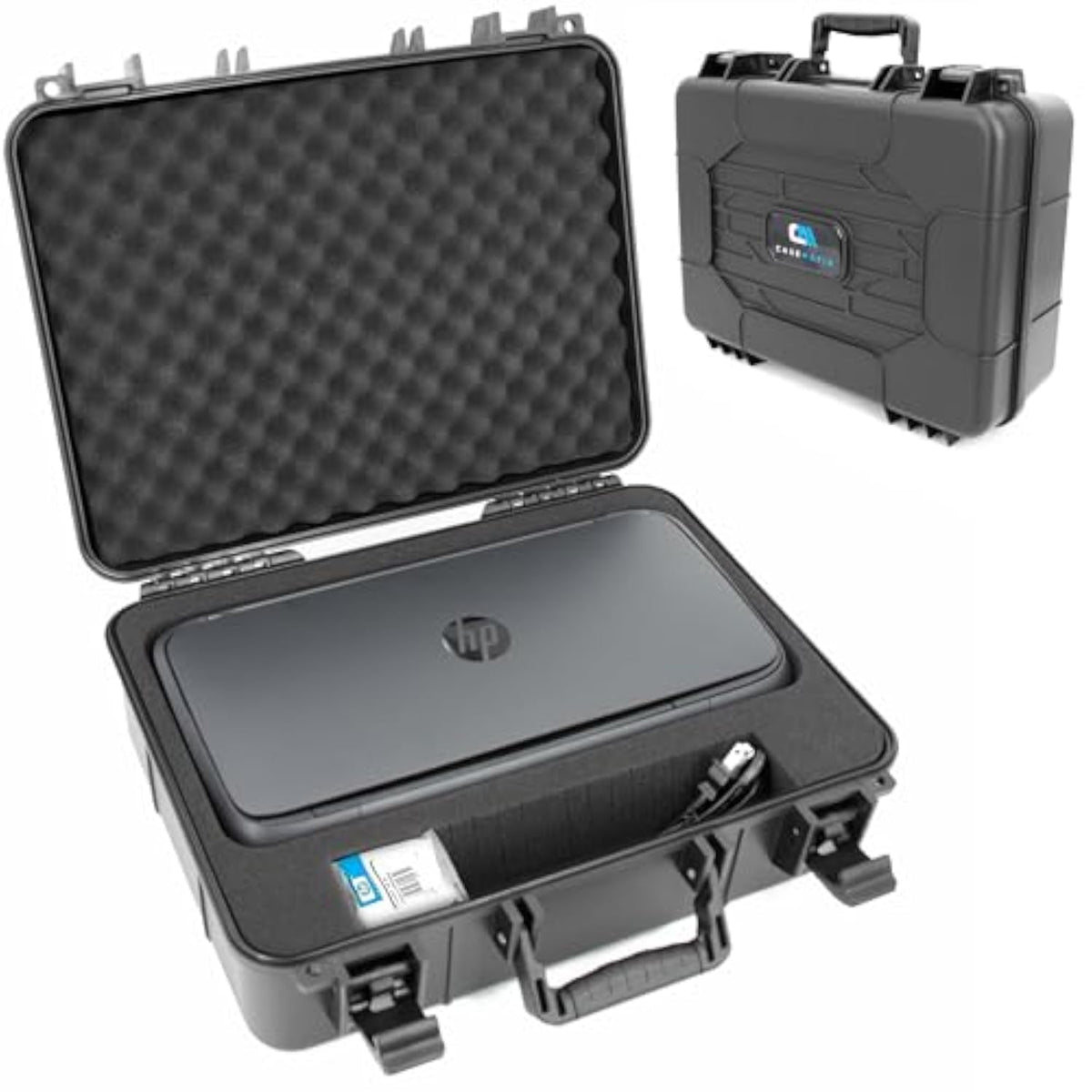Portable Printer Case Compatible with HP Officejet 250 Wireless Mobile Printer, Ink Cartridges and Power Cable
