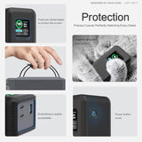 Silicone Case For Anker Prime Power Bank 27,650Mah 250W 1/4-Inch Nut Hole, Tf/Sim Card Storage Reserved Compatible With Anker 250W Prime Power Bank Protective Cover Dustproof Soft With Handle(Black)