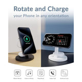 3 In 1 Wireless Charger For Magsafe, Wireless Charging Station, Compatible With Iphone 15/14/13/12, Apple Watch, Airpods Pro/3/2 (Cable And Adapter Included) White