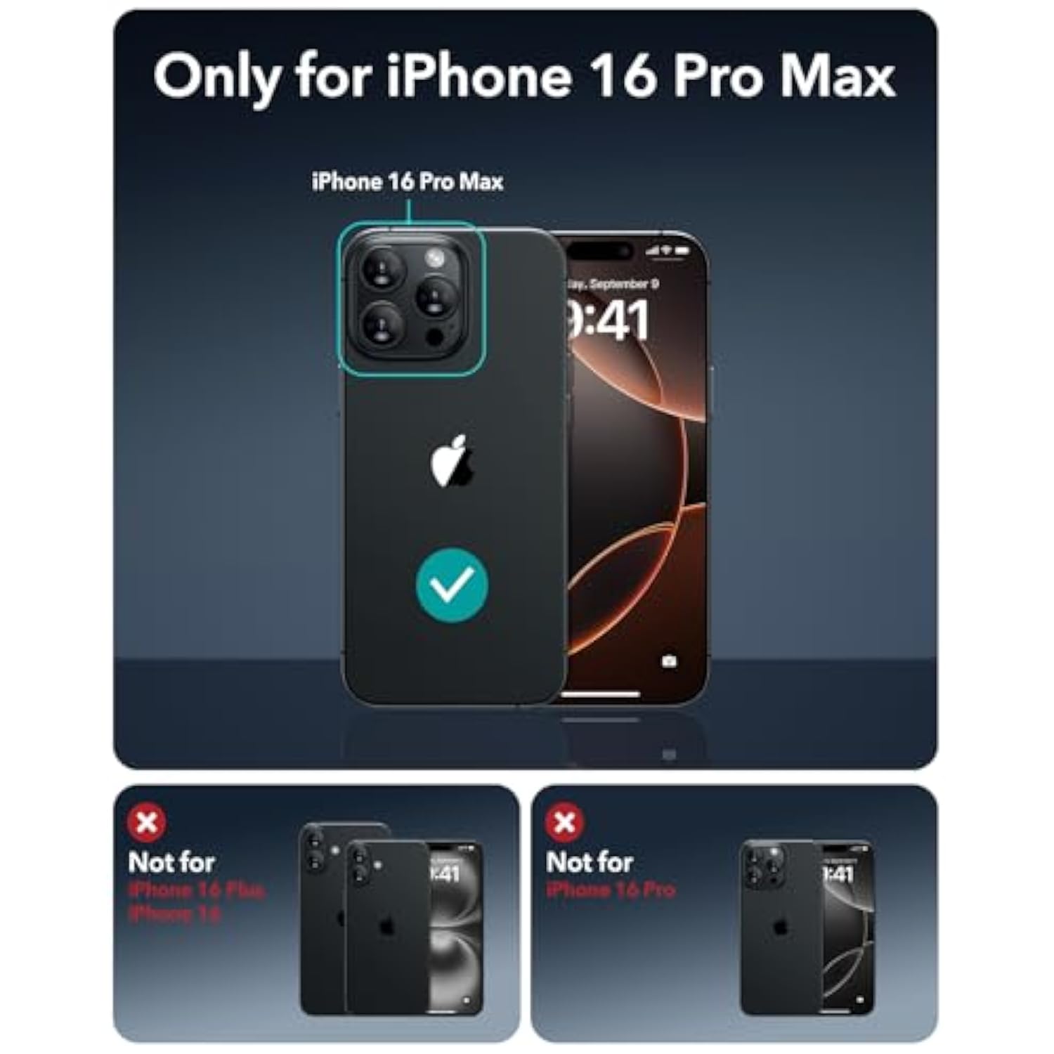 iPhone 16 Pro Max Case with Camera Control, MagSafe, Military Protection, Clear