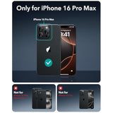 iPhone 16 Pro Max Case with Camera Control, MagSafe, Military Protection, Clear