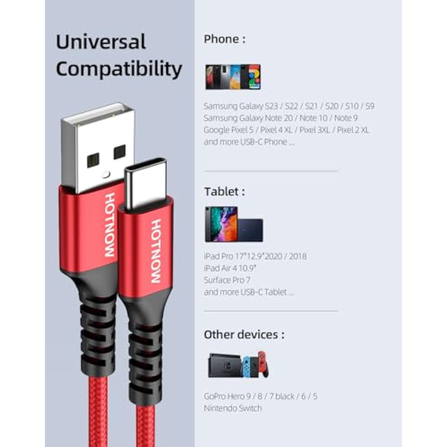 Short Usb C Cable 1Ft 3Pack, 12Inch Portable Usb-C Nylon Braided Qc3.0 Fast Charge Cord For Samsung Galaxy S10 S9 S8 Plus Note 9 8,Lg G6 V20 30 And Other Type C Devices