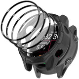 [1+4 Pack] Case With Pmma Screen Protector Compatible With Garmin Forerunner 570 47Mm, Bumper Full Coverage Protective Soft Cases Face Cover For Forerunner 570 47Mm