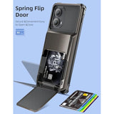 For Motorola Edge 2024 Case Wallet 5 Credit Card Holder Slot Flip Cover Anti-Slip Wallet Case Back Pocket Dual Layer Protective Hard Shell Tpu Rubber Bumper For Moto Edge 2024 5G 6.6 Bronze